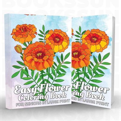 Easy Flowers Coloring Book For Seniors In Large Print