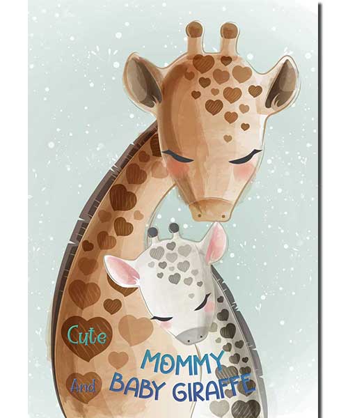 Cute-Mommy-and-Baby-Giraffe