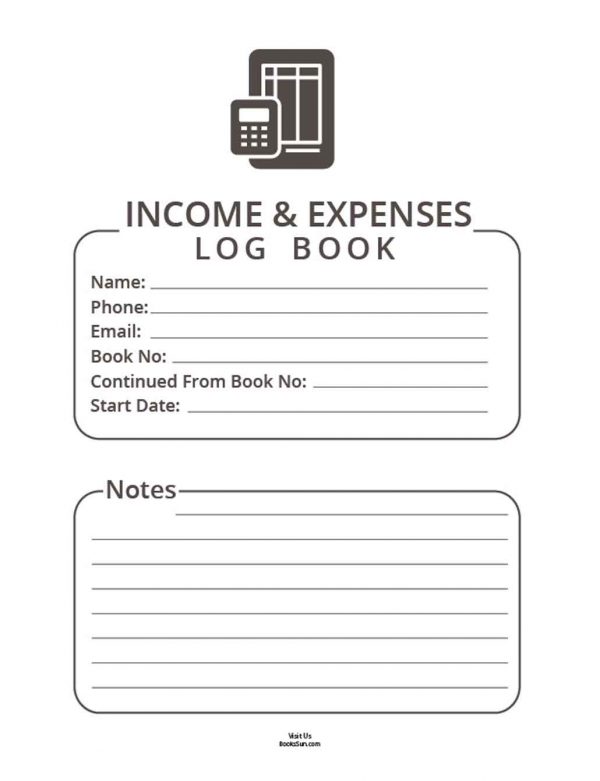 Income Expense Log Book 1 Books Sun