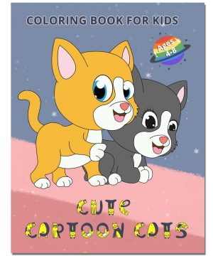 Cute Cartoon Cats Coloring Book for Kids