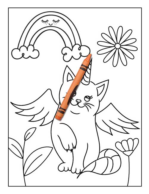 Cute Caticorn Coloring Book for Kids Ages 4-8 - Books Sun