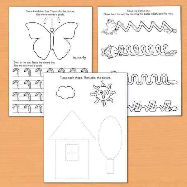 Tracing Letters and Numbers for Preschoolers 3 Books Sun