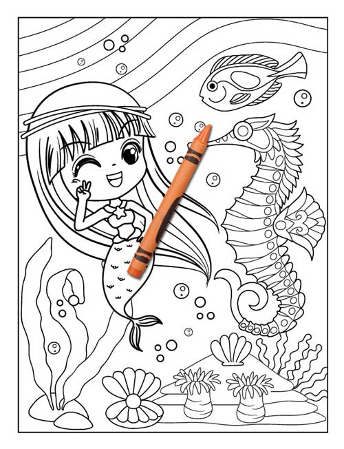Unicorn Mermaid Coloring Book 19 Books Sun