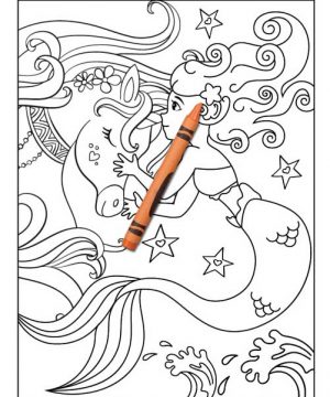 Unicorn Mermaid Coloring Book 25 Books Sun