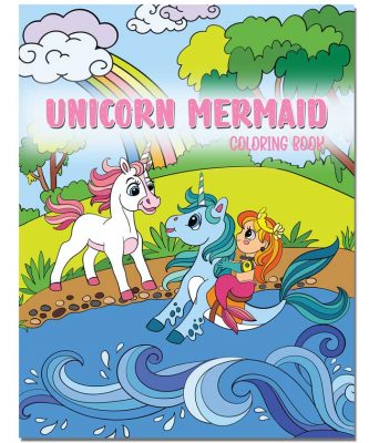 Unicorn Mermaid Coloring Book for Kids Ages 4-8