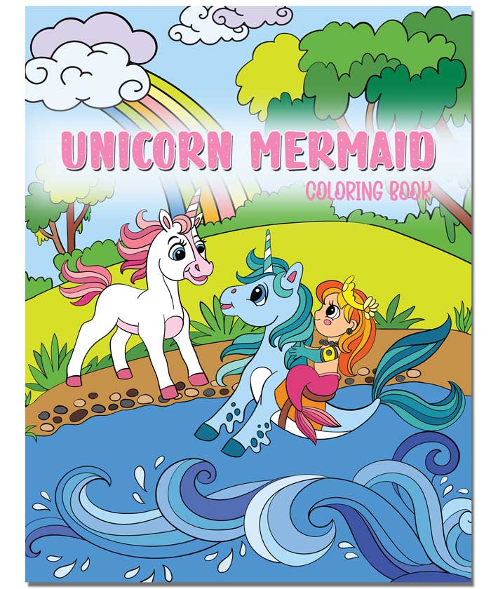 Coloring Books For Girls Ages 4-8: Mermaids & Unicorn Gratitude
