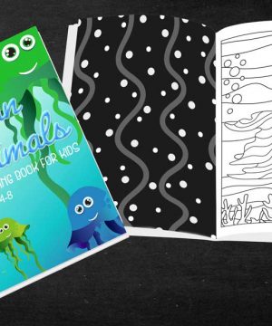 Ocean Coloring Book For Kids Ages 4-8