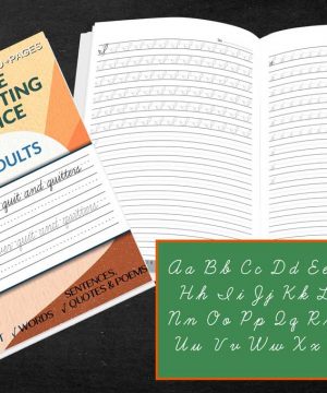 Cursive Handwriting Workbook for Adults 2 Books Sun