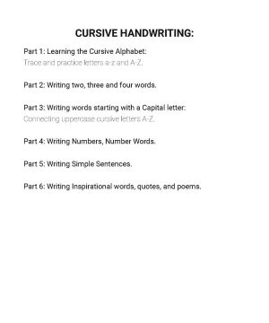 Cursive handwriting workbook for Teens 29 Books Sun