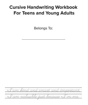 Cursive handwriting workbook for Teens 31 Books Sun