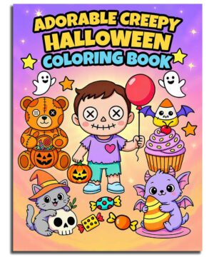 Adorable Creepy Halloween Coloring Book 1 8 Adorable Creepy Halloween Coloring Book