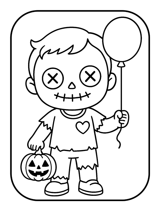 Adorable Creepy Halloween Coloring Book 11 13 Adorable Creepy Halloween Coloring Book - A Cute & Spooky Collection of Ghosts, Pumpkins, Monsters and Candy for Kids Ages 4–8 - Image 11