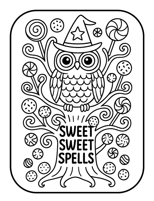 Adorable Creepy Halloween Coloring Book 5 7 Adorable Creepy Halloween Coloring Book - A Cute & Spooky Collection of Ghosts, Pumpkins, Monsters and Candy for Kids Ages 4–8 - Image 5