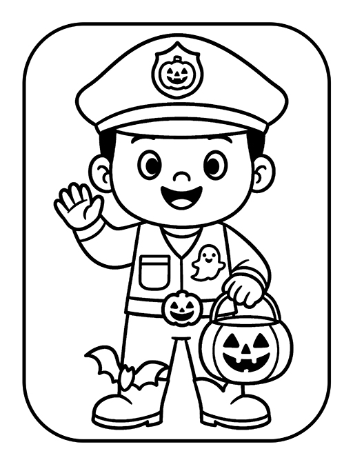 Easy Halloween Costumes Coloring Book for Toddlers Ages 3–5 4 6 Big & Easy Halloween Costumes – Coloring Book for Toddlers Ages 3–5 - 40 Bold and Simple Designs of Cute Kids in Fun Halloween Outfits – Perfect for Fine Motor Practice and Preschool Joy! - Image 4