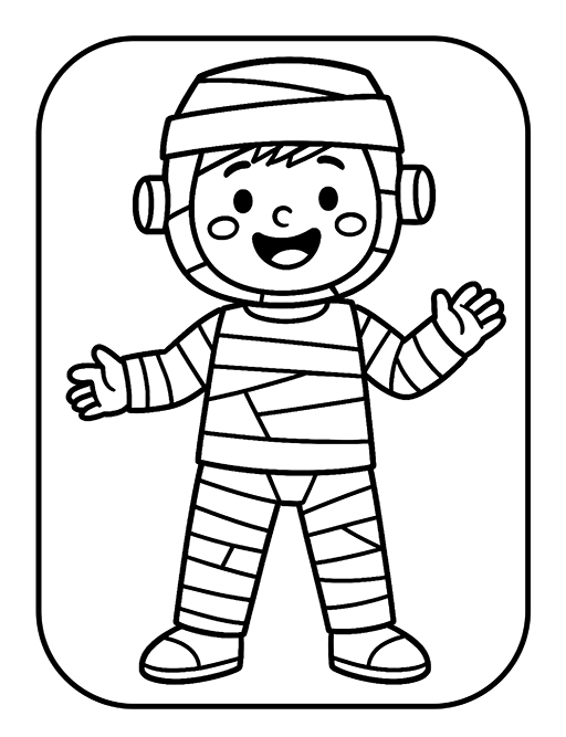Easy Halloween Costumes Coloring Book for Toddlers Ages 3–5 6 8 Big & Easy Halloween Costumes – Coloring Book for Toddlers Ages 3–5 - 40 Bold and Simple Designs of Cute Kids in Fun Halloween Outfits – Perfect for Fine Motor Practice and Preschool Joy! - Image 6